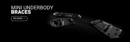 Mini Cooper, Mini Cooper S, Mini Cooper S JCW F56 underbody braces for high performance tuning and upgrade modifications. Shop for the best performance aftermarket motorsport racing air intakes, gearshift paddles, lowering springs, wheels, brakes for Mini
